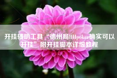开挂辅助工具“德州局HHpoker确实可以开挂”附开挂脚本详细教程