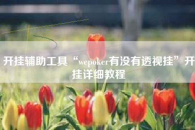 开挂辅助工具“wepoker有没有透视挂”开挂详细教程