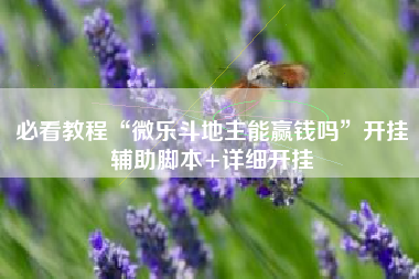 必看教程“微乐斗地主能赢钱吗	”开挂辅助脚本+详细开挂