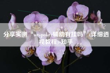 分享实测“we-poker辅助有挂吗	”(详细透视教程)-知乎