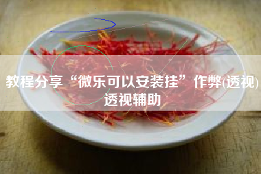 教程分享“微乐可以安装挂”作弊(透视)透视辅助