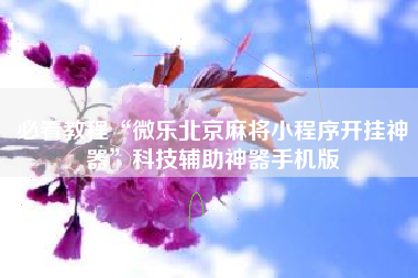 必看教程“微乐北京麻将小程序开挂神器”科技辅助神器手机版
