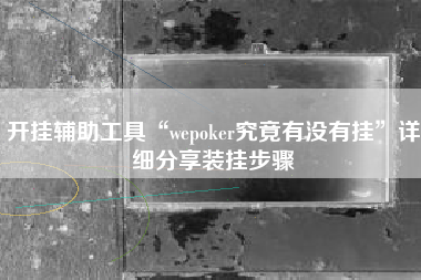 开挂辅助工具“wepoker究竟有没有挂”详细分享装挂步骤