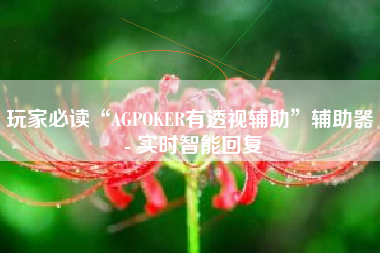 玩家必读“AGPOKER有透视辅助”辅助器 - 实时智能回复