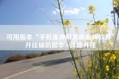 可用版本“手机雀神麻将必赢神软件”开挂辅助脚本+详细开挂