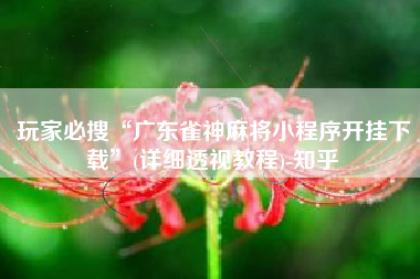 玩家必搜“广东雀神麻将小程序开挂下载	”(详细透视教程)-知乎