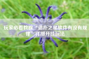 玩家必看教程“德扑之星软件有没有规律”详细开挂玩法