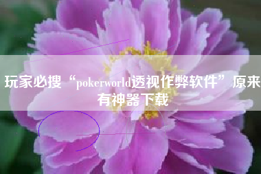 玩家必搜“pokerworld透视作弊软件”原来有神器下载