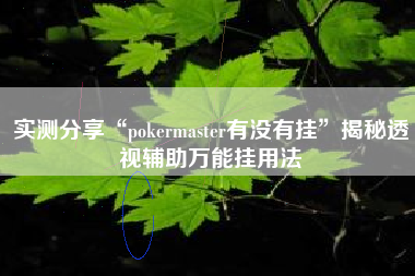 实测分享“pokermaster有没有挂”揭秘透视辅助万能挂用法