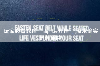 玩家必看教程“hhpoker开挂”(原来确实是有插件)