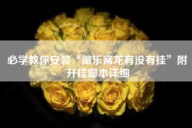 必学教你安装“微乐窝龙有没有挂	”附开挂脚本详细