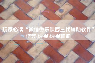 玩家必读“微信微乐陕西三代辅助软件”作弊(透视)透视辅助