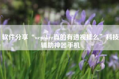 软件分享“wepoker真的有透视挂么”科技辅助神器手机