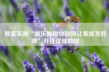 独家实测“微乐跑得快如何让系统发好牌”开挂详细教程